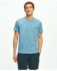 Brooks Brothers - Washed Supima Cotton Logo Crewneck T-shirt - Lyst