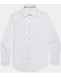 Brooks Brothers - Supima Cotton Poplin Blouse With Logo Buttons - Lyst