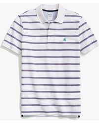 Brooks Brothers - Polo Bianca A Righe Golden Fleece In Cotone - Lyst