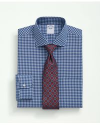 Brooks Brothers - Stretch Supima Cotton Non-iron Poplin English Spread Collar Gingham Dress Shirt - Lyst