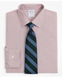 Brooks Brothers - Stretch Milano Slim-fit Dress Shirt, Non-iron Poplin Ainsley Collar Fine Stripe - Lyst