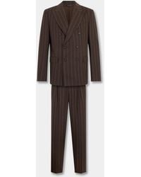 Brooks Brothers - Relaxed Double Breasted Virgin Wool Suit - Lyst