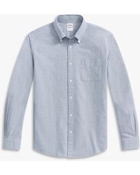 Brooks Brothers - Chemise Friday Sport Coupe Regular En Tissu Oxford Bleu Avec Col Polo Button-down - Lyst