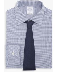 Brooks Brothers - Blaues Regular-fit Non-iron Hemd Aus Baumwolle Mit Ainsley-kragen - Lyst