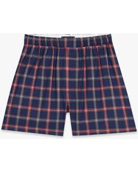 Brooks Brothers - Navy Check Cotton Boxers - Lyst