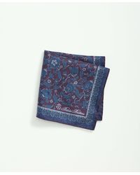 Brooks Brothers - Silk Paisley Floral Pocket Square Tie - Lyst