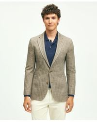 Brooks Brothers - Classic Fit Cotton-wool Blend Knit Herringbone Sport Coat - Lyst