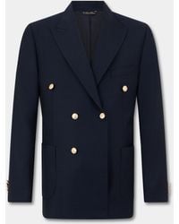 Brooks Brothers - Virgin Wool Hopsack Double-Breasted Jacket - Lyst