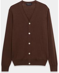 Brooks Brothers - V-Neck Cotton-Linen Cardigan - Lyst