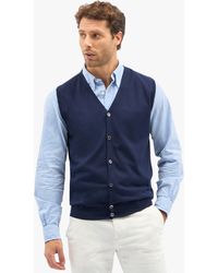 Brooks Brothers - Navy Silk-cashmere Blend Sweater Vest - Lyst