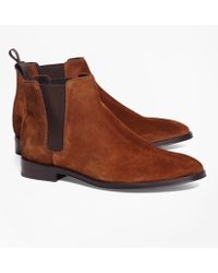 Brooks Brothers Suede Chelsea Boots - Brown