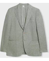 Brooks Brothers - Herringbone Design Linen Blazer - Lyst