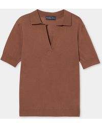 Brooks Brothers - Silk Blend Knit Polo With Johnny Collar - Lyst