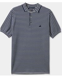 Brooks Brothers - Gestreiftes Baumwoll-Seide-Leinen-Strick-Polo - Lyst