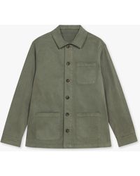 Brooks Brothers - Militärgrüne Stückgefärbte Hemdjacke - Lyst