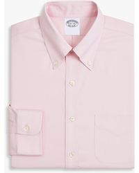 Brooks Brothers - Light Slim Fit Non-Iron Stretch Cotton Dress Shirt With Button Down Collar - Lyst