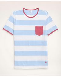 Brooks Brothers - Cotton Striped Pocket T-shirt - Lyst