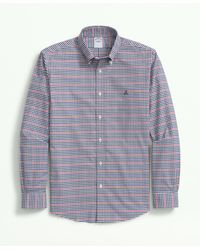 Brooks Brothers - Stretch Non-iron Oxford Polo Button-down Collar, Gingham Shirt - Lyst