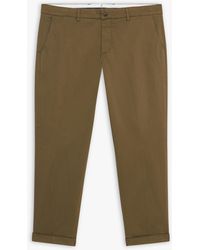 Brooks Brothers - Pantalón Chino Verde Militar De Corte Amplio En Algodón Doble Retorcido - Lyst