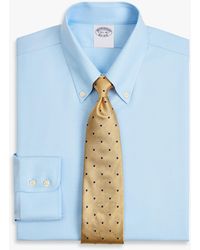 Brooks Brothers - Pastel Blue Slim Fit Non-iron Stretch Supima Cotton Dress Shirt With Button Down Collar - Lyst