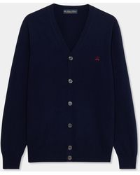 Brooks Brothers - Cardigan With Logo - Lyst
