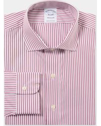 Brooks Brothers - Regular Fit Cotton Shirt With English Collar - Lyst