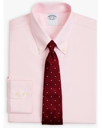 Brooks Brothers - Slim Fit Stretch Supima Cotton Non-Iron Twill Dress Shirt With Button-Down Collar - Lyst