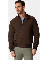 Brooks Brothers - Suede Leather Bomber Jacket - Lyst