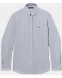 Brooks Brothers - Regular Fit Seersucker Shirt With Button Down Collar - Lyst