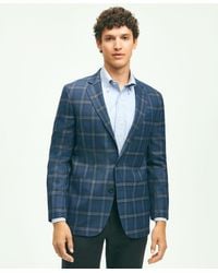 Brooks Brothers - Classic Fit Wool Hopsack Plaid Patch Pocket Sport Coat - Lyst