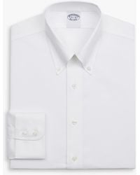 Brooks Brothers - Regular Fit Non-Iron Stretch Supima Cotton Twill Dress Shirt With Button Down Collar - Lyst