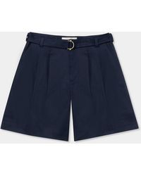 Brooks Brothers - Belted Pleated Linen Short - Lyst