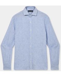 Brooks Brothers - Slim Fit Linen Shirt With Spread Collar - Lyst