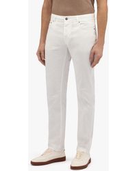 Brooks Brothers - White Stretch Cotton Five-pocket Pants - Lyst
