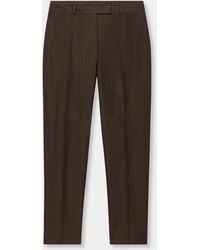 Brooks Brothers - Tailored Slub Cotton-Linen Trousers - Lyst