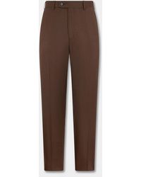 Brooks Brothers - Flat Front Performance Twill Virgin Wool Trousers - Lyst