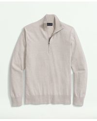 Brooks Brothers - Supima Cotton Half-zip Sweater - Lyst