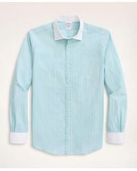 Brooks Brothers - Regent Regular-fit Sport Shirt, Poplin Contrast English Collar Stripe - Lyst