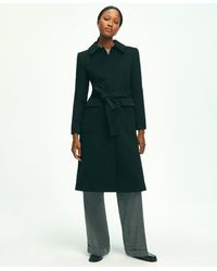 Brooks Brothers - Brushed Wool Twill Wrap Coat - Lyst
