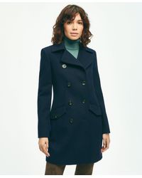 Brooks Brothers - Brushed Wool Double-breasted Coat - Lyst