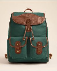 Brooks Brothers - Ghurka Blazer No. 278 Leather & Cotton Twill Backpack - Lyst