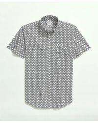 Brooks Brothers - Cotton Poplin Button-down Collar, Rope Print Short-sleeve Sport Shirt - Lyst