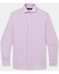 Brooks Brothers - Regular Fit Linen Shirt With Spread Collar - Lyst