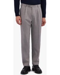 Brooks Brothers - Light Grey Stetch Wool Virgin Wool Blend Pants - Lyst