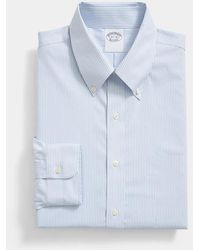 Brooks Brothers - Slim Fit Non-Iron Striped Oxford Pinpoint Shirt With Button Down Collar - Lyst