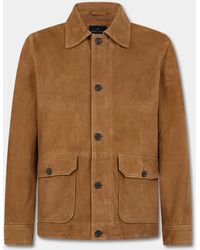 Brooks Brothers - Suede Overshirt Jacket - Lyst