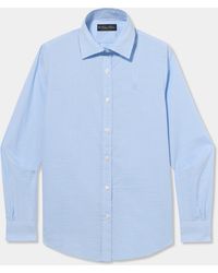Brooks Brothers - Micro Vichy Cotton Shirt With Logo - Lyst