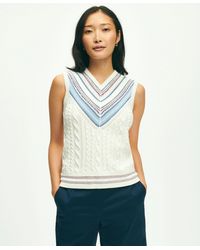 Brooks Brothers - V-neck Sleeveless Tennis Sweater In Supima Cotton - Lyst