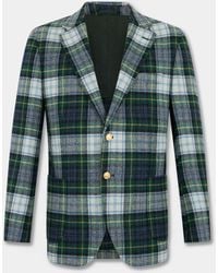 Brooks Brothers - Tartan Wool Blazer With Buttons - Lyst