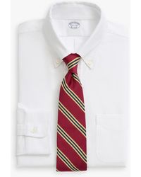 Brooks Brothers - White Regular Fit Oxford Cloth Dress Shirt With Button-down Collar - Lyst
